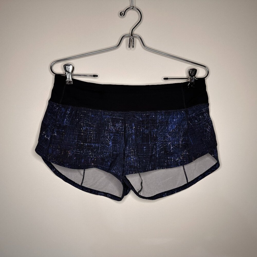 Lululemon Speed Up Short 2.5" Blue City Lights Shorts Women Size 6